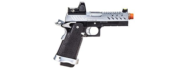 Vorsk Hi-Capa 4.3 GBB Pistol w/ Red Dot Sight, COLOR: Black &amp; Chrome