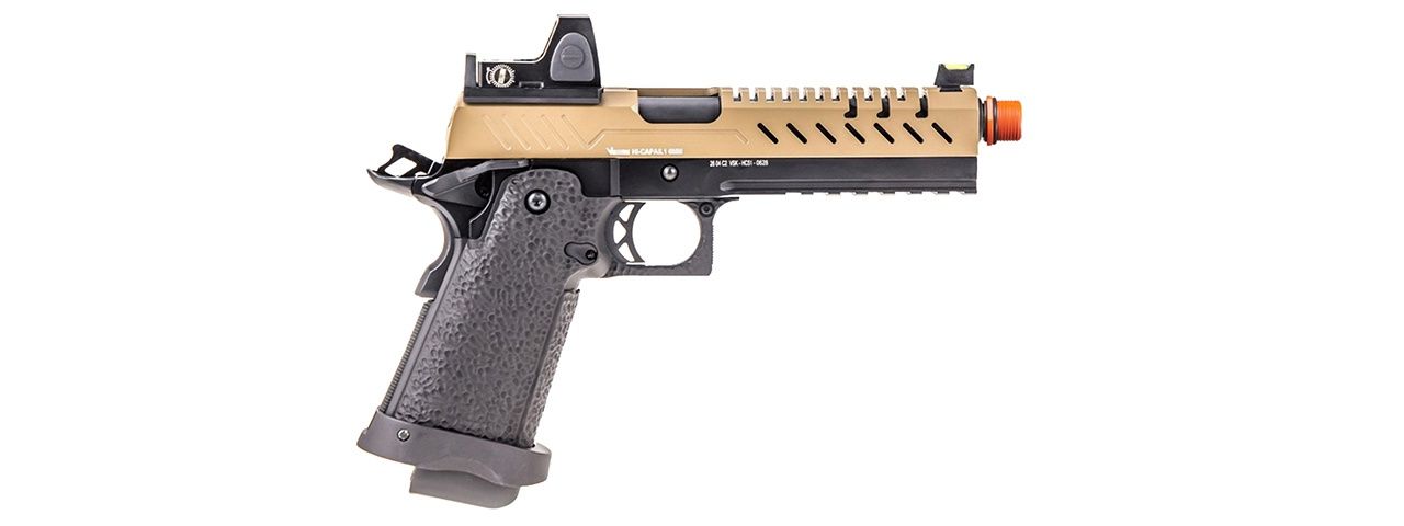Vorsk Hi-Capa 5.1 GBB Pistol w/ Red Dot Sight, COLOR: Black &amp; Tan