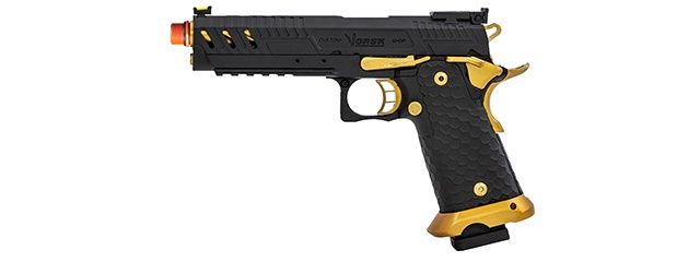 Vorsk Hi-Capa CS Vengeance 5.1 GBB Pistol, COLOR: Black &amp; Gold