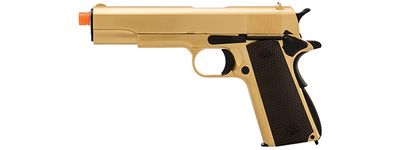 WE Tech 1911 A1 Gold Plated Airsoft Gas Blowback Pistol