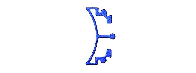 Airsoft Masterpiece Aluminum Puzzle Front Curve Long Trigger, COLOR: Blue