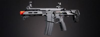 Golden Eagle GBBR Airsoft Rifle w/ 7.5&quot; M LOK Handguard and Mock Suppressor