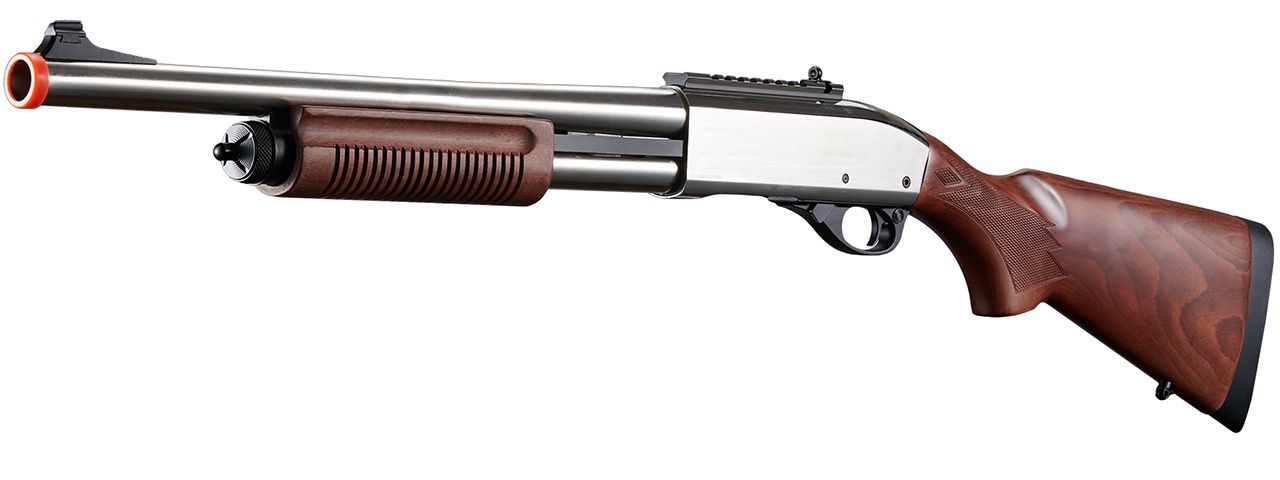 Golden Eagle M8870 3/6-Shot Pump Action Gas Airsoft Shotgun w/ Ghost Ring Iron Sights