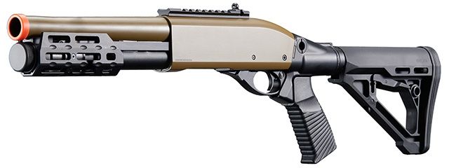 Golden Eagle M8878 3/6-Shot Pump Action Gas Airsoft Sawed-Off Shotgun w/ M-LOK Forend &amp; Delta Stock