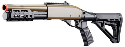 Golden Eagle M8878 3/6-Shot Pump Action Gas Airsoft Sawed-Off Shotgun w/ M-LOK Forend &amp; Delta Stock