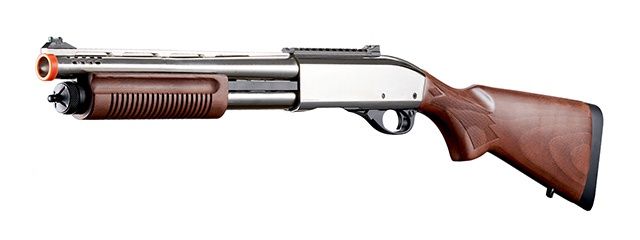 Golden Eagle M8885 3/6-Shot Pump Action Gas Airsoft Shotgun w/ Fiber Optic Sights