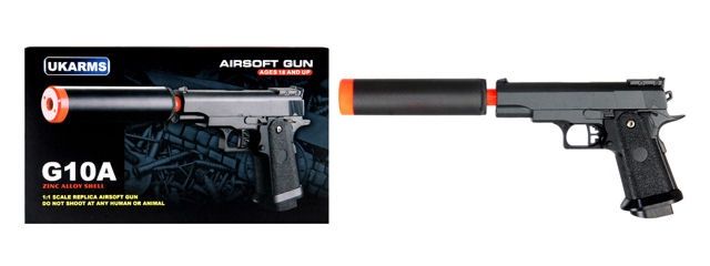 UK Arms G10A ABS Plastic Airsoft Spring Pistol