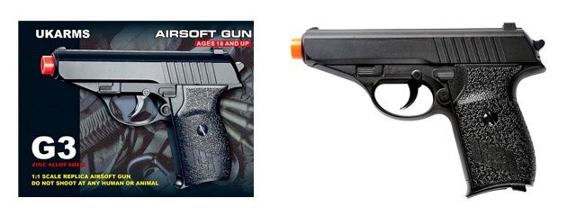 UK ARMS G3 Metal Spring Airsoft Pistol