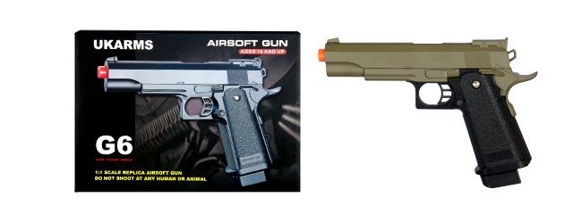 UKARMS G6T Metal Spring Pistol, 9"