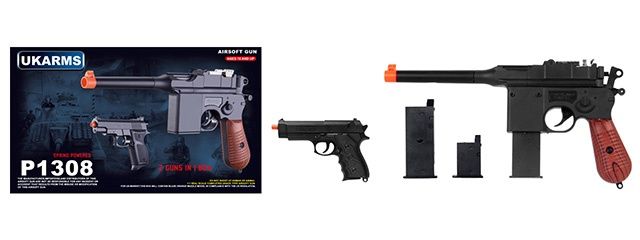 UKARMS P1308 High performance Spring Airsoft Pistol Set