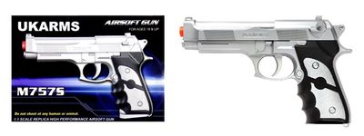 UKARMS M757S Spring Airsoft Pistol in Silver