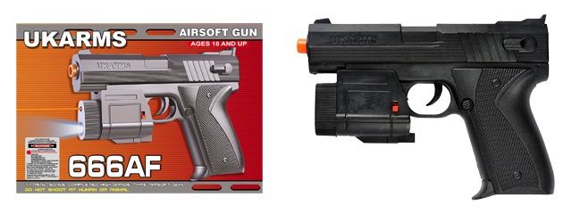 UKARMS 666AF Spring Pistol with Laser and Flashlight