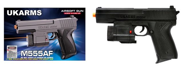 UKARMS M555AF Spring Pistol with Laser and Flashlight