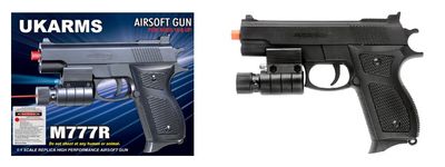 UKARMS M777R Airsoft Spring Pistol with Laser