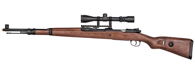 Double Bell WWII Kar 98k Bolt Action Spring Airsoft Rifle - REAL WOOD