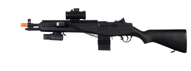 Double Eagle M14 SOCOM Precision Airsoft Sniper Rifle with Integrated Rail System