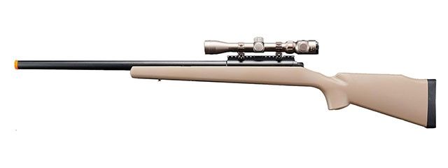 Golden Ball Bolt Action Airsoft Spring Powered Sniper Rifle with Metal Scope