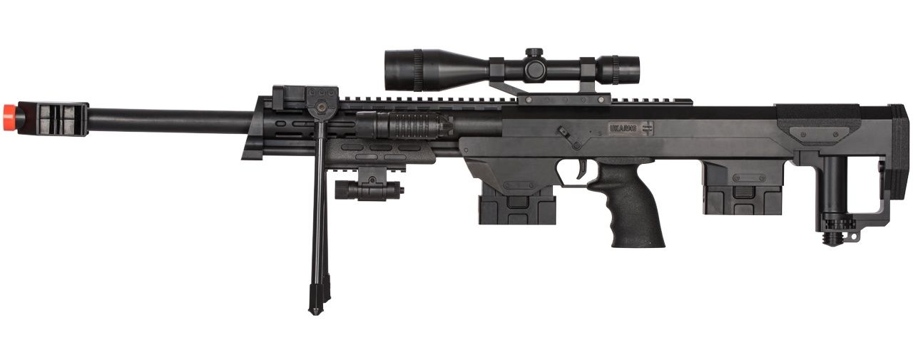 P1050 Spring Airsoft Rifle with Flashlight Laser &amp; P211 Spring Airsoft Pistol