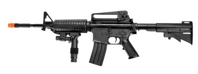 UK Arms M4A1 Spring Airsoft Rifle with Laser and Vertical Grip