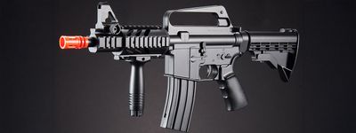 Well Fire M16A5 CQBSpring Airsoft Rifle with Laser &amp; Foregrip