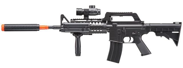 WELL M4  Airsoft Spring Rifle with Scope - Grip - Laser - Extension