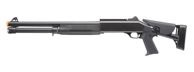 Double Eagle M56DL Tri-Shot Airsoft Spring Shotgun Long Barrel Retractable Stock