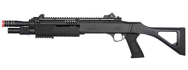 FABARM STF/12 Short Barrel Airsoft Shotgun with Fixed Stock, COLOR: Black