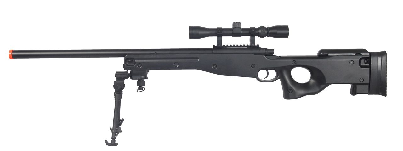 AGM IU-L96BAB Bolt Action Airsoft Sniper Rifle with Scope &amp; Bi-Pod