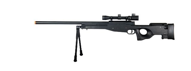 Double Eagle Full Metal L96 Bolt Action Airsoft Sniper Rifle with Scope &amp; Bi-Pod