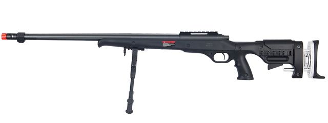 WELL Airsoft Bolt Action Sniper Rifle with Fluted Barrel &amp; Bi-pod