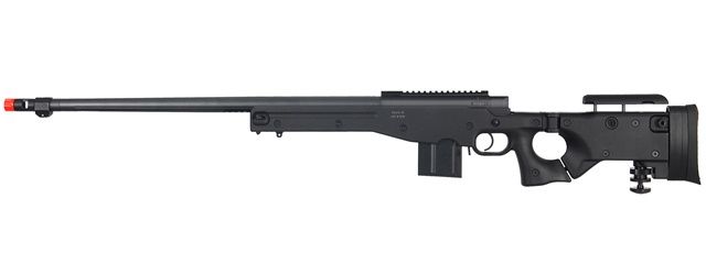 WELL Airsoft L96 AWP Bolt Action Rifle with Fluted Barrel, COLOR: Black