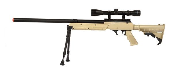 WELL Airsoft APS SR-2 Modular Bolt Action Sniper with Scope &amp; Bi-Pod