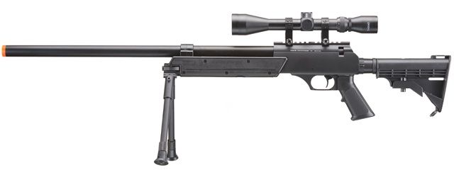 Well Fire MB06 Airsoft Bolt Action Sniper Rifle with Scope &amp; Bipod