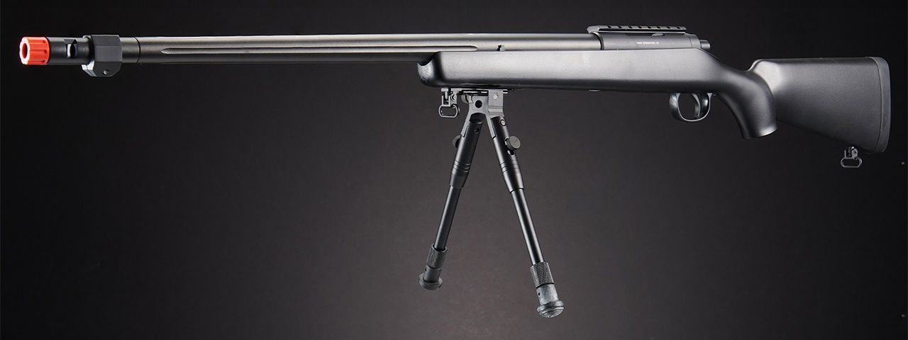 WELL MB07BBIP VSR-10 Bolt Action Airsoft Rifle with Bi-Pod 7 Fluted Barrel