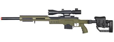 WELL MB4410GA2 Bolt Action Airsoft Rifle with Illuminated Scope