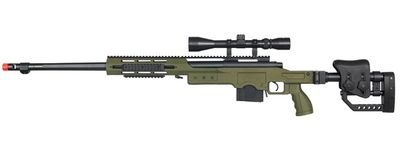 WELL MB4411GA Bolt Ation Airsoft Rifle with Fluted Barrel &amp; Scope