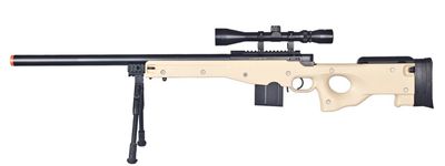 Wellfire MK96 AWP Bolt Action Airsoft Sniper Rifle with Bipod &amp; Scope