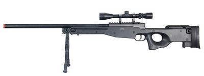 Wellfire Airsoft L96 AWP Sniper Rifle with Scope &amp; Bi-Pod