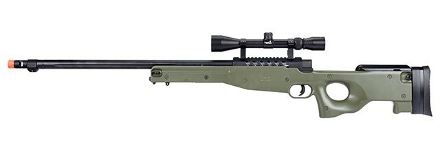 WellFire MB15 L96 Bolt Action Airsoft Sniper Rifle with Scope, COLOR: OD Green