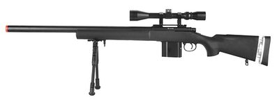 Wellfire MB4404BAB Airsoft M24 Sniper Rifle with Scope &amp; Bipod