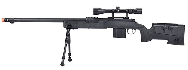 WellFire MB4416 M40A3 Bolt Action Sniper Rifle w/ Scope &amp; Bipod