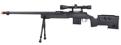 WellFire MB4416 M40A3 Bolt Action Sniper Rifle w/ Scope &amp; Bipod