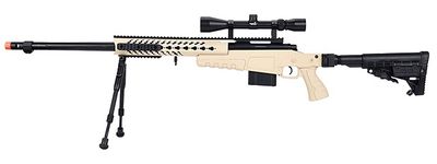 WellFire  MB4418-1 Bolt Action Airsoft Sniper Rifle with Scope &amp; Bipod