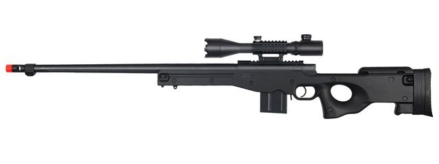 WellFire MK96 Bolt Action Airsoft Rifle with Fluted Barrel &amp; Scope