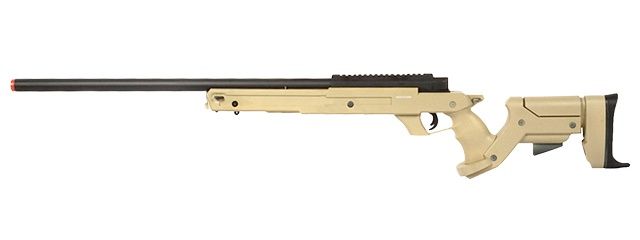 WellFire SR22 Full Metal Bolt Action Type 22 Airsoft Sniper Rifle, COLOR: Dark earth