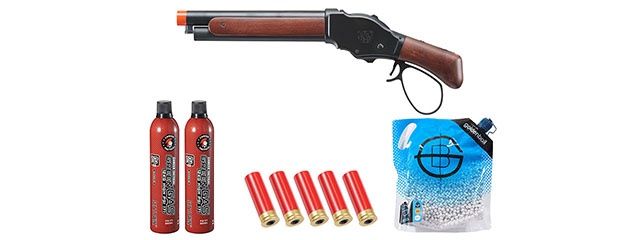 Golden Eagle 1887 Compact Wide Lever Action Shotgun Shell-Green Gas Combo