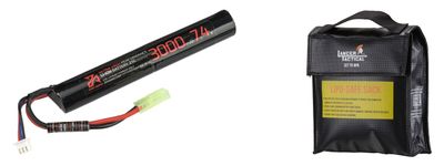 Zion Arms 7.4v 3000mAh Lithium-Ion Stick Type Battery - Tamiya Connector