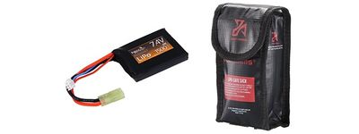 Lancer Tactical 7.4V 1500 mAh 20C High Performance Brick Li-Po Battery