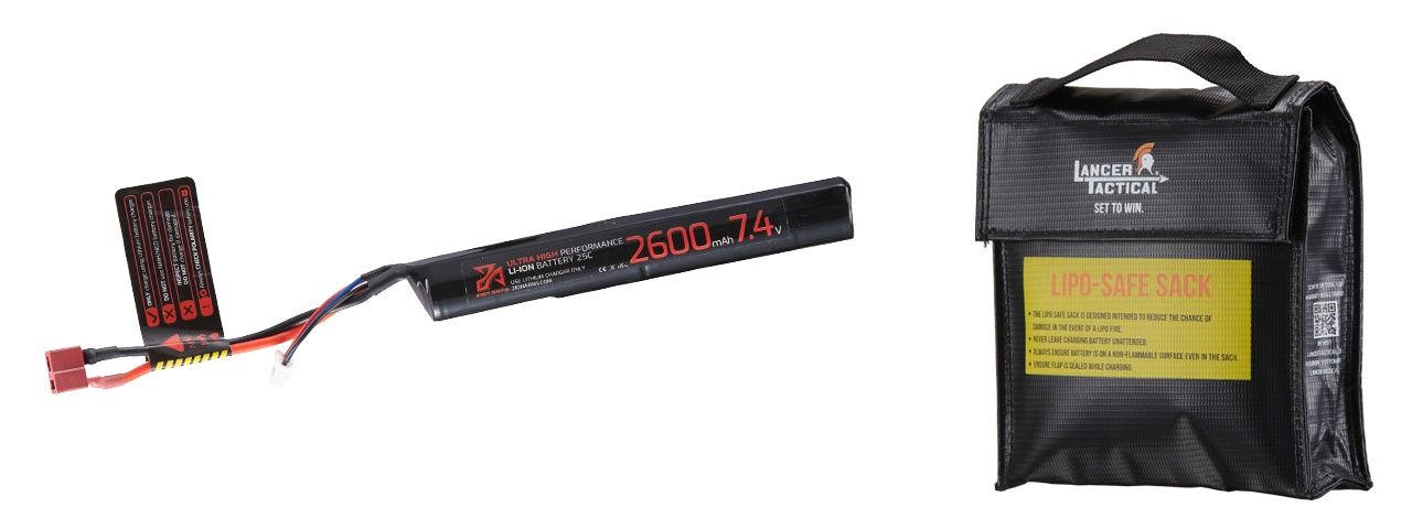 Zion Arms 7.4v 2600mAh Lithium-Ion Stick Battery - Deans Connector