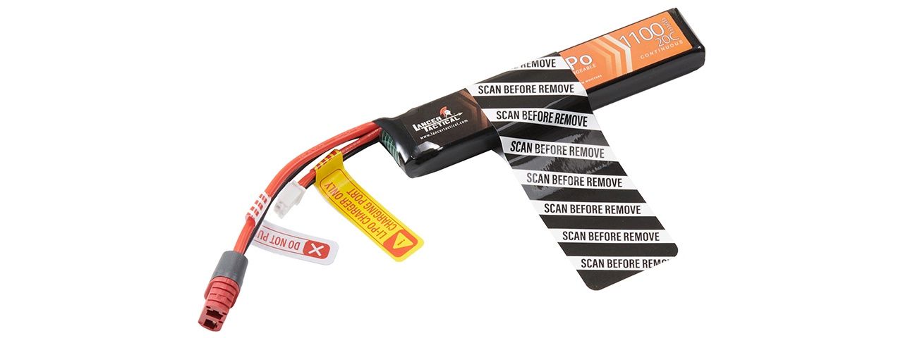 Lancer Tactical 7.4V 1100mAh 20C Stick Lipo Battery